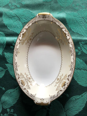 Vintage Set of 4 Meito China Gold Serving Platters and Serving Bowls