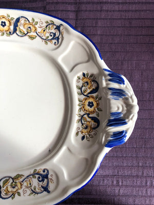 Large White and Blue Tureen