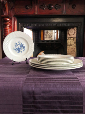 Set of Vintage Royal Blue Ironstone Plates