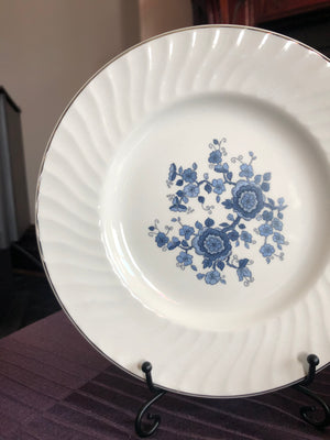 Set of Vintage Royal Blue Ironstone Plates