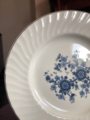 Set of Vintage Royal Blue Ironstone Plates