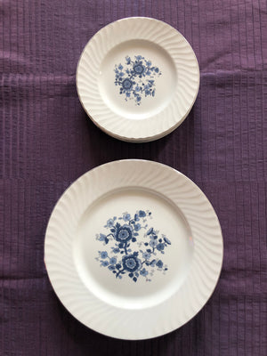 Set of Vintage Royal Blue Ironstone Plates