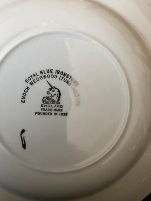 Set of Vintage Royal Blue Ironstone Plates