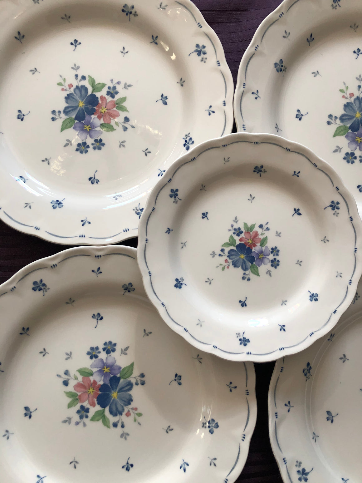 Vintage Set of 8 Plates - Provincial Designs Nikko Dauphine