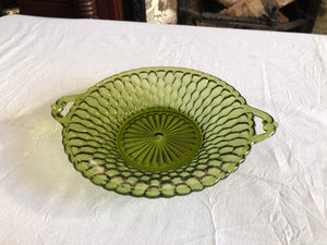Vintage Set of 3 Indiana Green Dish