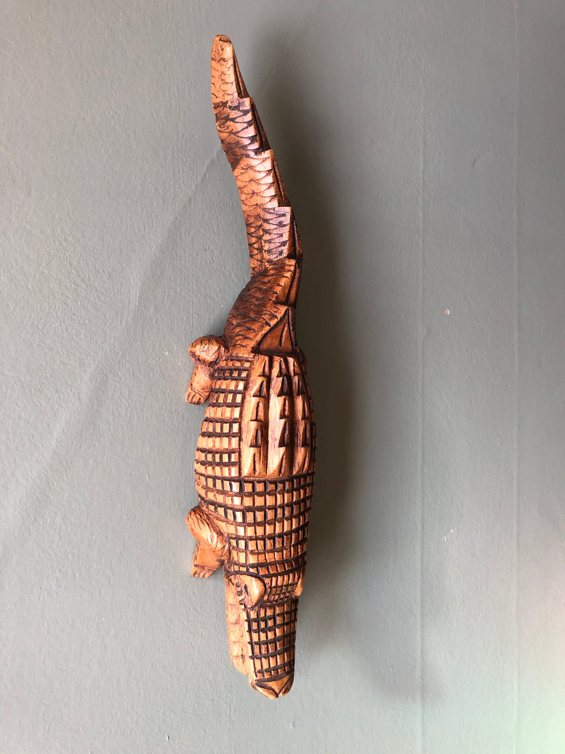 Carved Wooden Sculpture Crocodile Statue