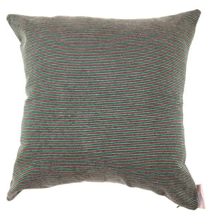Enzo - Chenille Green and Pink Stripped Pillow Cover - 20x20 - Maa-Kal Boutique Canada