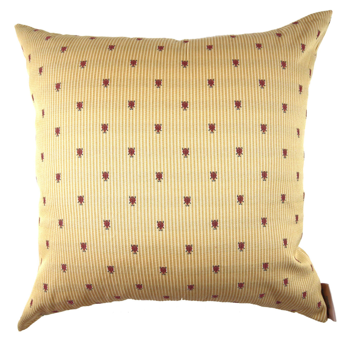 Aria - Yellow with Embroidered Red Ladybug Pillow Cover - 20x20 - Maa-Kal Boutique Canada