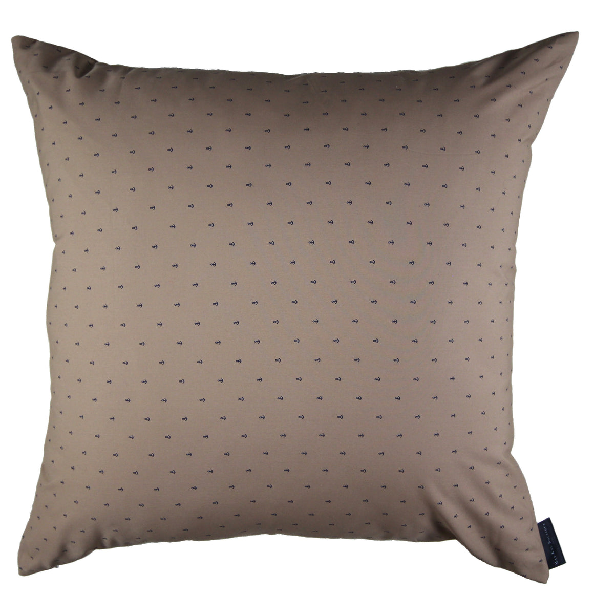 Edouard - Beige Pillow Cover with Blue Navy Signs - 20x20 - 22x22